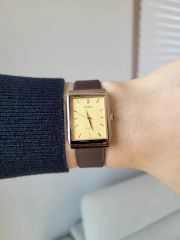 ヴィンテージ SEIKO 7430-5230 梨地文字盤 タンク 1984年製 - メルカリ