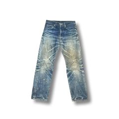 AD2002 コムデギャルソンオム シルバーペイント デニムパンツ 田中オム