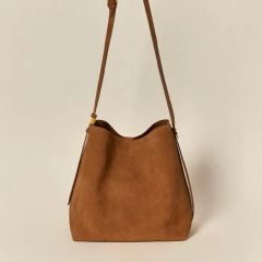 希少 CINQUANTA ゴートスエード バケツ型巾着バッグ イタリア製 美品 
