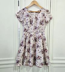 極美品♡トッカ 洗える 花柄 ピンクベルト キャップスリーブ バラ 薔薇