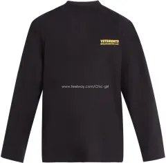 (新品) VETEMENTS ヴェトモン 新作 ネオン 蛍光 ブラック ロゴ 長袖 Tシャツ スウェットのサムネイル