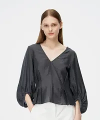 S The HANDSOME 2023 Club Monaco ピーチ スリーブ ブラウスのサムネイル