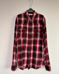 MONCLER チェック柄 ネルシャツ レッド ベージュ M - メルカリ