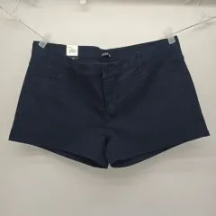 レディース オーバーサイズ デニム ハーフパンツ ネイビー 36