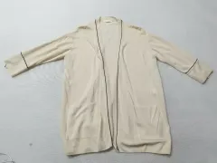 the CASHMERE ベージュ カラー バイカラー ライン カーディガン フリーサイズ