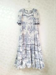 ♢【ローブ】建物イラスト ノースリーブロングワンピース¥18,000 