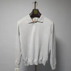 95 ) ヘンリーコットンズ メンズ カシミアブレンド カラ ニットのサムネイル