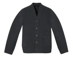 L UNIQLO ジルサンダー ラムウール Vネック カーディガン グレー