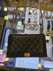 X2527 美品 シャネル ボーイシャネル レザー チェーンショルダーバッグ 