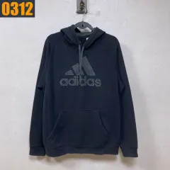 95 ADIDAS アディダス ビックロゴ ブラック フード Tシャツ