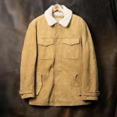 ZILLI ジリー シェアリング スエード 羊革 ラムレザー ムートン コート 
