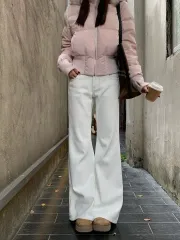 起毛ブーツカット ストレッチ ズボン