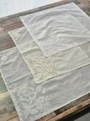 レース刺繍ハンカチ 3枚