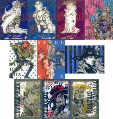 【中古】キャラカード 全10種セット 「ジョジョの奇妙な冒険 第七部 スティール・ボール・ラン 複製原画展+アニメ企画展「ジョジョキャラバン」 箔押しクリアカードコレクションA」のサムネイル