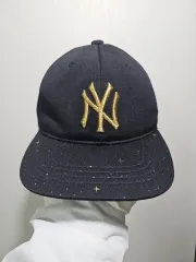 NEW ERA MLB ニューヨーク・ヤンキース ブラック 金色 刺繍 ベースボールキャップ