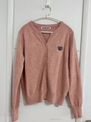 marimekko マリメッコ ウール混 カーディガン S ピンク ウニッコ