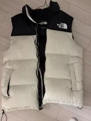 ザノースフェイス 白 黒 ダウン ベスト