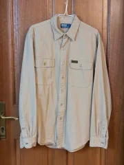 ポロラルフローレン ミリタリー カーキ 2ポケット シャツ Lサイズ