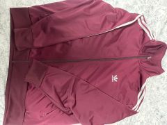 adidas バーガンディ ファイヤーバード ジャージ L トラックジャケット