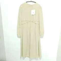 ベージュ ロング ONE PIECE F_M0138