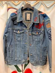 GUESS プリント オーバ デニムジャケット