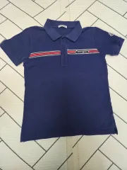 モンクレール ジュニア キッズ ネイビー ポロ 半袖 Tシャツ 12A