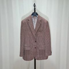 13.4万 エルネスト アルパカ混ジャケット イタリア製 46 ワインレッド 