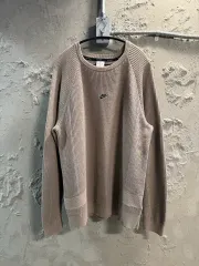 XL NIKE テックパック ワッフル ニット クルーネック セーター モカ