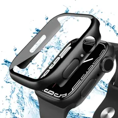 【数量限定】耐衝撃 ケース Apple Apple Watch Watch ケース カバー カバー アップルウォッチ 全面保護 アップルウォッチ 一体型 装着簡単 ガラスフィルム PC素材 高耐久 防水 44mm 高透過率 SE3/SE2/SE/6/5/4 S