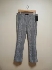 ZARA ザラ チェック セミ ブーツカット パンツ L