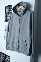(XL-2XL) マークゴンザレス ジップアップパーカー ワットイットイズント グレー 起毛 - 176E3