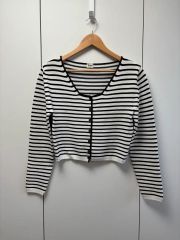 【ルネ】スカラップボーダー♡半袖カーディガン ルネ】スカラップボーダー♡半袖カーディガン - メルカリ