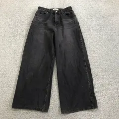 デニム ブラックデニム ワイドパンツ