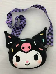 クロミ クロスバッグ + チェック柄 ストラップ シリコンバッグ キャラクター