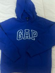 美品‼️GAP ネイビーロゴジップパーカー 希少 平成 イギリス国旗 完売