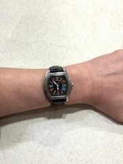 【SALE✨大幅値下げ】超美品✨COGUトノー型✨ジャンピングアワー COGU ジャンピングアワー 自動巻き 裏スケ トノー型 メンズ 腕時計