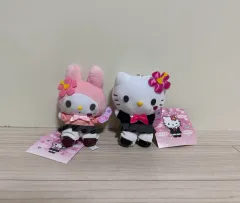 ハローキティ マイメロディ 平成コギャル ぬいぐるみ キーホルダー セット