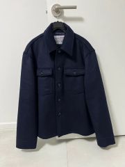 新品 トゥモローランド ウールシルク ミラノリブ ニットGジャン 紺 S