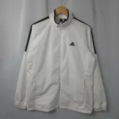 メンズM adidas アディダス 黒白 トレーナー ウィンドブレーカー ジップアップ ジャケット