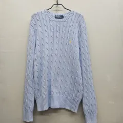POLO RALPH LAUREN ロゴ ケーブル コットン ニット L(L)