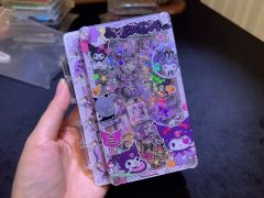 サンリオデニム風 6穴A6バインダー手帳サイズクリア2段ポケット120