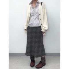 goaロングスカート 麻 牛革 - メルカリ