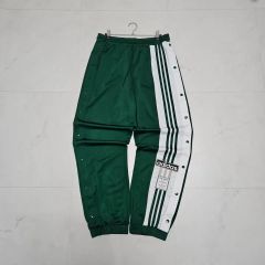 新品 adidas フェイクレザー ファイヤーバード トラックスーツパンツ緑