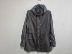 4959◯ VICTORINOX フード付き ステンカラーコート グレー 総柄 - メルカリ