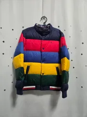Tommy Hilfiger トミーヒルフィガー カラーブロック ダウン アウター キッズ M