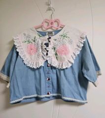 ヴィンテージ レース クロシェ 刺繍 tops itimi - メルカリ