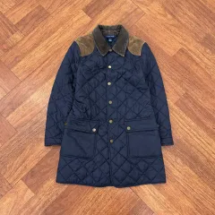 レディース S ポロラルフローレン ネイビー キルティング ジャケット