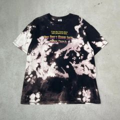 90s Van HalenヴァンヘイレンバンドTシャツタイダイ染め短丈古着2XL 