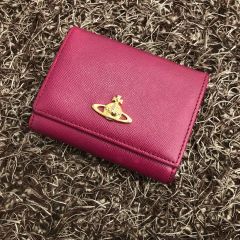 Vivienne Westwood 三つ折り ミニ 財布 パープル ヴィヴィアン - メルカリ
