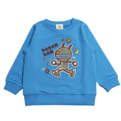新品 [バンダイ] 【本体綿100％】2026年 春物 アンパンマン 裏毛 さがら刺繍男児 スウェットシャツ ブルー◇95cm pa3660